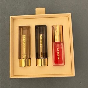 NEW Merit The Dress Code Set Lipstick and lip oil